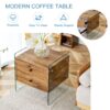 Double Drawer Bedside Table - Wood - Image 15
