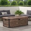 Outdoor Patio Rectangle Gas Burning Fire Pit 50, 000 Btu, Wood Pattern - Brown - Image 10