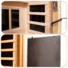 Low Emf Front Door With Heating Panel 1 People Hemlock Far Infrared Indoor Sauna Room - Natural - Image 12