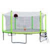 16Ft Trampoline With Basketball Hoop Pump And Ladder (Inner Safety Enclosure) With Soccer Goal - Green - Image 20