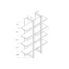 Two Toned Display Cabinet, Tall Bookcase Storage Cabinet / Weathered White - Image 5