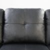 Irine - Faux Leather Sectional Sofa With Ottoman - Black - Image 3
