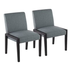 Carmen - Contemporary Chair (Set of 2) - Black / Teal