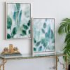 Framed Printed Acrylic Decorative Wall Art, Wall Decor For Living Room (Set of 2) - White / Green - Image 4