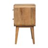 T Bar Ridged Nightstand - Oak - Image 5
