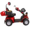 Fat Tire Scooter With Comfortable Seat And Adjust Seat And Front Handle - Red - Image 4