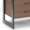 Sawhorse - Solid Walnut Veneer And Ladder Shelf With Storage - Dark Brown - Image 5
