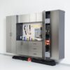Astro Series - Metal Wall Mounted Base Drawer Storage Cabinet With Soft Closing Features - Metallic Gray - Image 8
