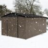 10'x12' Garden Sheds Outdoor Storage Sheds - Brown / Black - Image 3
