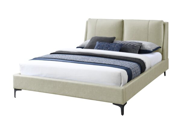 Upholstered King Bed - Tan