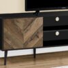 TV Stand, Console, Media Entertainment Center, Storage Cabinet, Modern Design - Black - Image 9