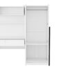 2 Door Storage Desk Wardrobe For Bedroom With Shelves And Drawers - White - Image 6