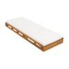 Premium Acacia Wood Lounge Chaise Set With Water Resistant Cushions, Adjustable Recline - Cream / Teak - Image 15