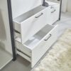 Fiona - Contemporary Wood And Metal Walk In Closet With 3 Drawers - White - Image 2