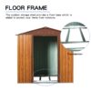 Metal Storage Shed Appealing Horizontal Siding In Woodgrain With Coffee Trim To Complement - Light Brown - Image 8