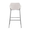 Daniella - Contemporary Fixed Height Bar Stool (Set of 2) - Chrome / White - Image 5