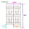 4 Pack Metal Garden Trellis Rustproof Trellis For Climbing Plants Outdoor Flower Support - Brown - Image 3