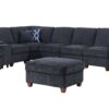 Lily - Sectional Sofa With Ottoman - Black - Image 3