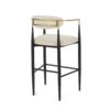 Counter Height Upholstered Bar Stools With Backs And Iron Legs For Kitchen Island (Set of 2) - Beige - Image 8