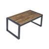 Modern 4 Piece Patio Furniture Set With Acacia Wood Table Top And Beige Cushions - Brown - Image 12