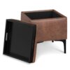 Natasha - Storage Ottoman With Tray - Brown - Image 3