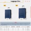 2 Piece Luggage Set With Bags Expanable Spinner Wheels ABS Lightweight Suitcase With Tsa Lock 20" / 24" - Blue - Image 10