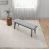 Carlos-Upholstered Bench - Gray - Image 2
