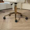 Modern Home Office Desk Chair With Wheels, Swivel, Height Adjustable - Beige - Image 13