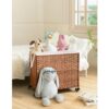 Laundry Hamper With Lid PE Rattan Powder Coating Frame Clothes Hampers With 2 Removable Bags, Wheels, 160L - Brown - Image 43
