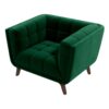 Addison - Lounge Chair Dark - Brown / Dark Green - Image 2