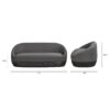 Willow - Upholstered Patio Deep Seating Sofa - Graphite Gray / Black - Image 12