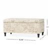 Parisian Upholstered Fabric Storage Ottoman - Beige / Reclaimed Natural - Image 4