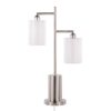 Cannes - Contemporary Table Lamp - Nickel / White - Image 5
