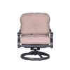 Club Swivel Chairs With Cushion, Quality Outdoor Patio Furniture - Black / Brown - Image 4