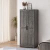 Danbury - Wood Wardrobe - Gray - Image 2
