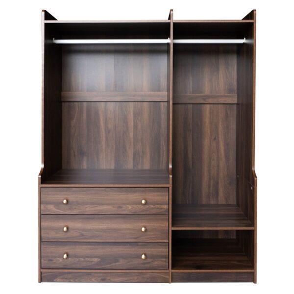 Open Wardrobe Storage For Bedroom - Brown