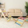 Gardenia - Pikler Triangle Set Montessori Toddler Climbing Toys Indoor, 2 Piece Baby Climbing Gym Indoor Playground - Natural Wood - Image 4