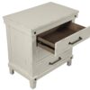 3 Drawer Elegant Nightstand - White - Image 2