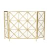 Margaret - 3 Panel, Fireplace Screen Iron - Black / Gold - Image 14