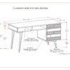 Clarkson - Desk With Side Drawers - Rustic Natural Aged Brown - Image 11