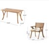 Outdoor Hermosa 7 Piece Wood Dining Set With Cushions - Teak - Image 3