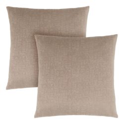 Pillows, Square, Insert Included, Decorative Throw, Hypoallergenic Polyester, Modern And Stylish Appearance (Set of 2) - Taupe