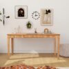 Dumont - Modern Farmhouse 1 Drawer Fluted Home Office Writing Desk - Natural Blonde - Image 4