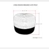 Lydia - Round Pouf - Navy / Natural - Image 8