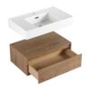 Wall Mounted Bathroom Vanity With Resin Sink And Soft Close Drawer In Imitative - Imitative Oak - Image 18