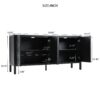 Stylish Storage Cabinet Sideboard With Unique Geometric Circle Door Design - Black - Image 3