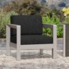 Aviara - Luxurious Outdoor Club Chair Low Profile Deep Seating - Silver - Image 5