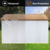 10'x12' Garden Sheds Outdoor Storage Sheds - White / Yellow - Image 5