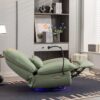 270 Swivel Glider Recliner Chair, Power Recliner Rocking Chair, USB Port Charge For Nursery Chair With Atmosphere Lamp For Living Room Bedroom Apartment - Green - Image 8
