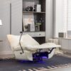 270 Swivel Glider Recliner Chair, Power Recliner Rocking Chair, USB Port Charge For Nursery Chair With Atmosphere Lamp For Living Room Bedroom Apartment - White - Image 17